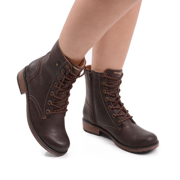 COTURNO COURO MARROM NAOMI - Cravo e Canela