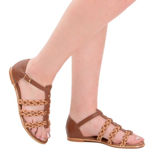 RASTEIRA COURO MARROM LIA - Cravo e Canela